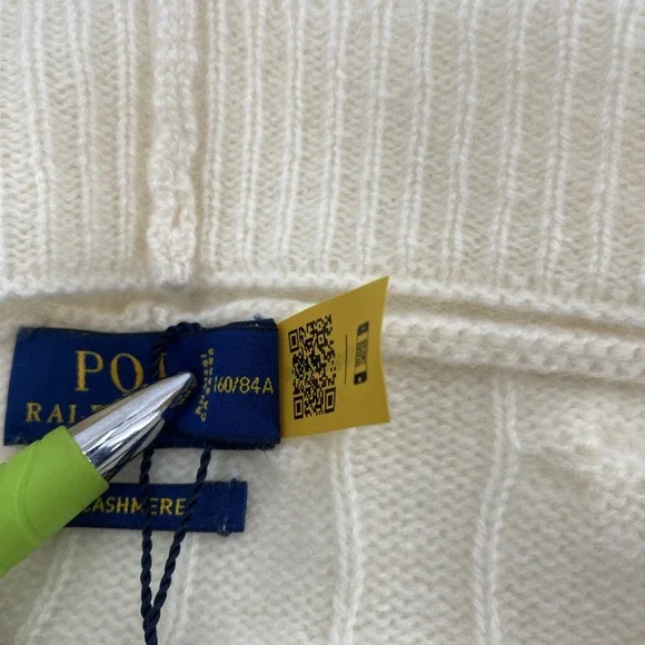 NEW Polo Ralph Lauren Sweater Womens Small Cream Cardigan Cashmere Open Front